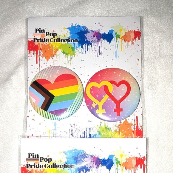 LGTBQ+ Pride Graphic Pinback Buttons Collectibles 2.25 inch Custom Gift Ideas - Picture 2 of 5